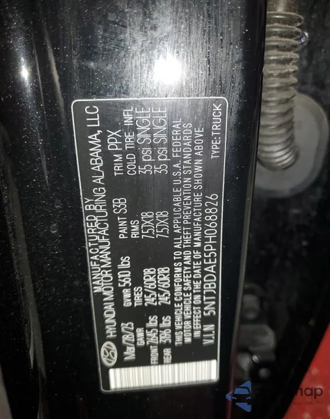 2023 Hyundai Santa Cruz Sel from USA, damaged, VIN 5NTJBDAE5PH068826